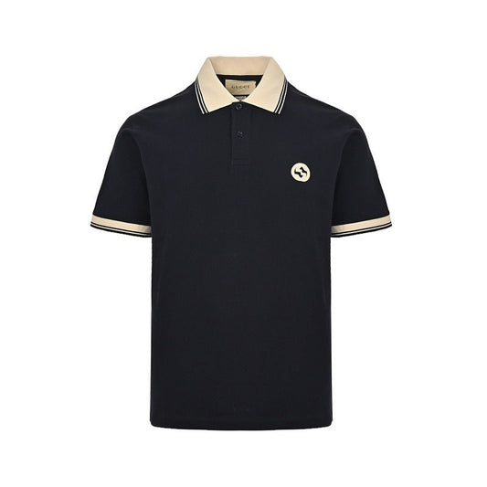 Gucci Interlocking GG Logo Polo Shirt – Navy