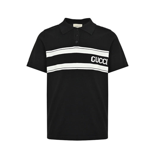 Gucci Stripe Logo Polo Shirt