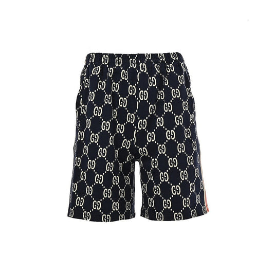 Gucci GG Monogram Shorts with Web Stripe