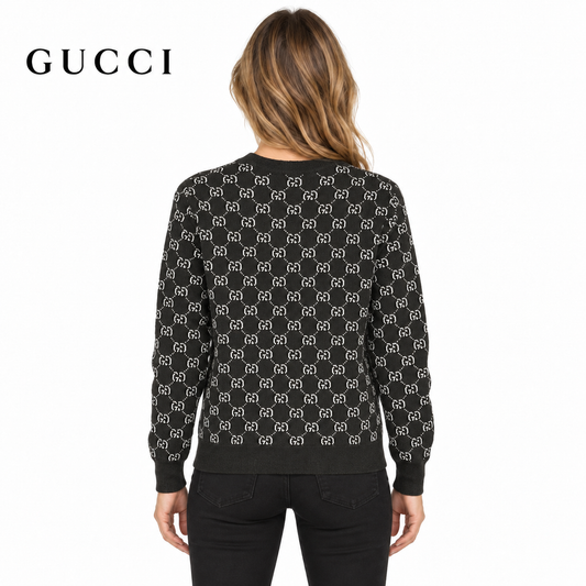 Gucci Unisex Double-G Jacquard Crewneck Sweater