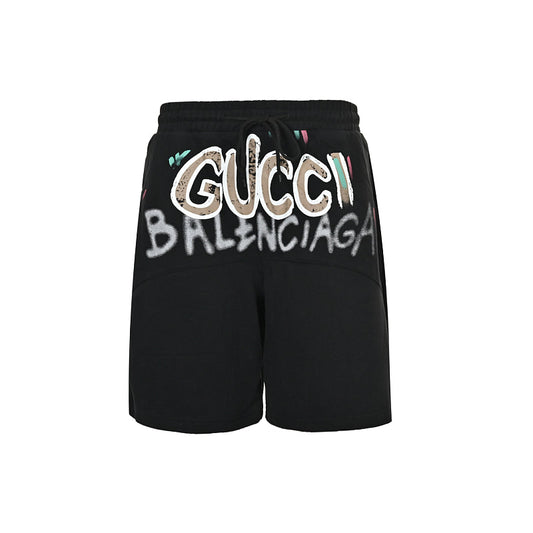 Gucci × Balenciaga Graffiti Logo Shorts