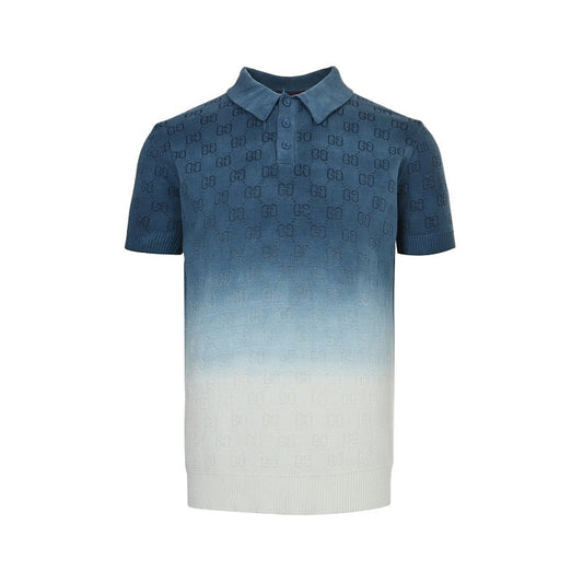 Gucci GG Jacquard Gradient Knit Polo Shirt