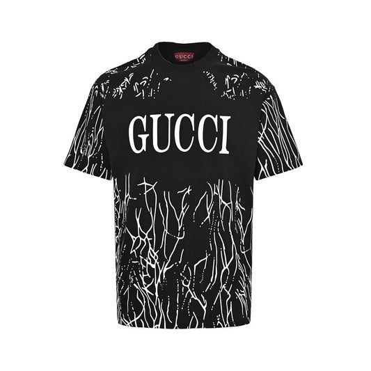 Gucci Abstract Branch Print Oversized T-Shirt