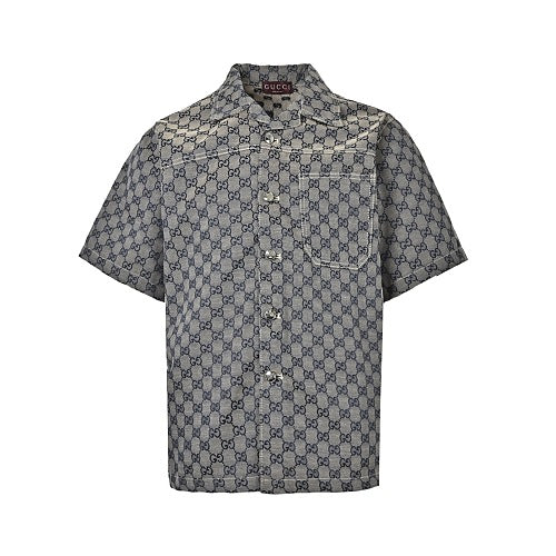 Gucci GG Monogram Short-Sleeve Shirt