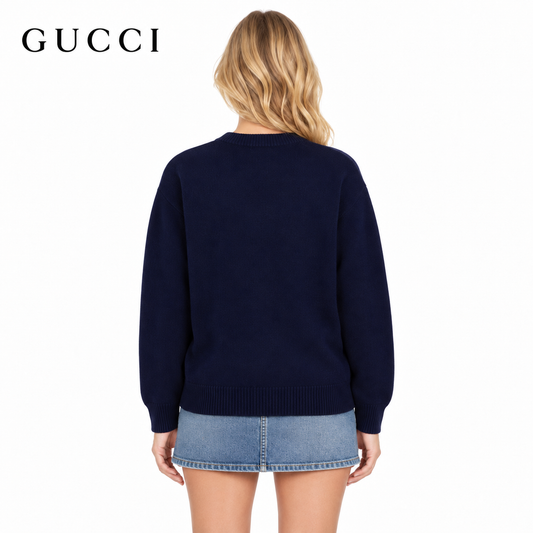Gucci Unisex Jacquard Crewneck Sweater