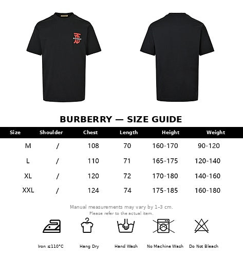 Burberry Casual Short-Sleeve T-Shirt – Black or White