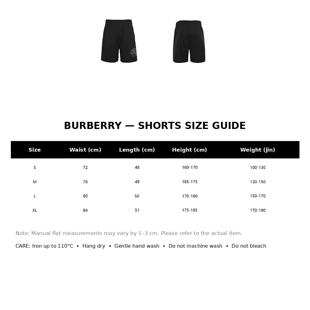 Burberry Casual Shorts#31 - English Size Chart