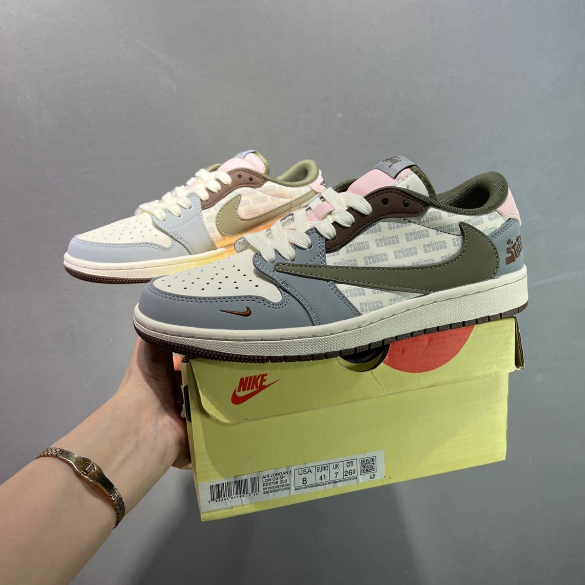 Air Jordan 1 Low Travis Scott Style Sneakers #23