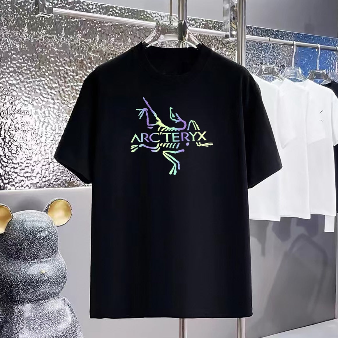 Reflective Skeleton Graphic Oversized T-Shirt