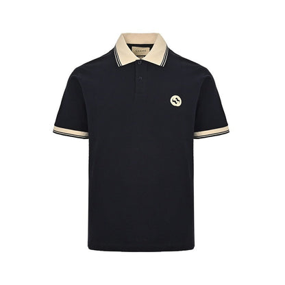 Gucci Interlocking GG Logo Polo Shirt – Navy