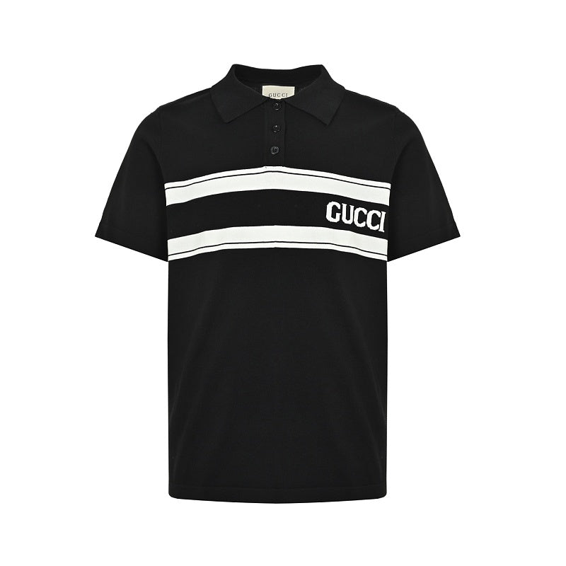 Gucci Stripe Logo Polo Shirt