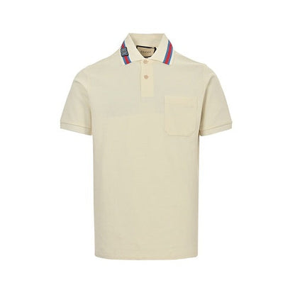 Gucci GG Patch Web Stripe Polo Shirt
