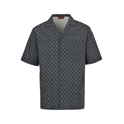 Gucci GG Monogram All-Over Print Camp Collar Shirt