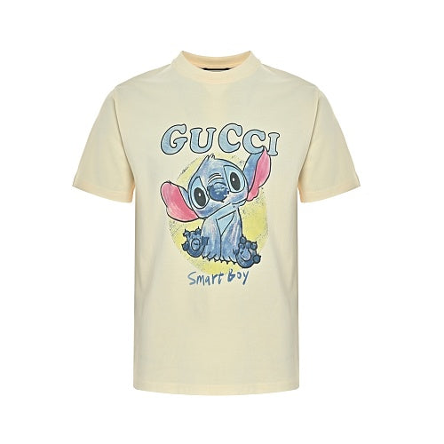 Gucci x Stitch 'Smart Boy' Graphic T-Shirt — Cream