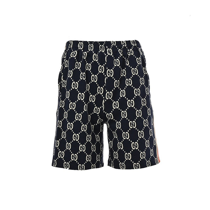 Gucci GG Monogram Shorts with Web Stripe