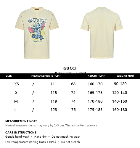 Gucci x Stitch 'Smart Boy' Graphic T-Shirt — Cream