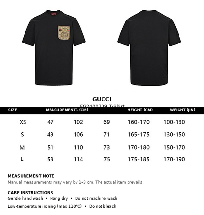 Gucci GG Supreme Horsebit Patch Pocket T-Shirt