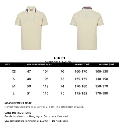 Gucci GG Patch Web Stripe Polo Shirt