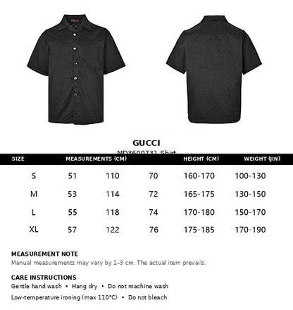 Gucci GG Monogram Short-Sleeve Shirt