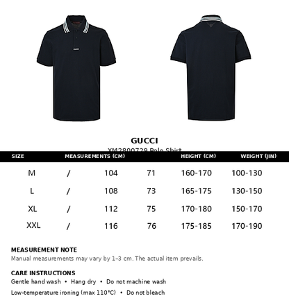 Gucci Logo Tipped Stripe Collar Polo Shirt