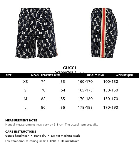 Gucci GG Monogram Shorts with Web Stripe