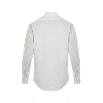 Gucci Anchor Embroidered Striped Cotton Long-Sleeve Shirt – White