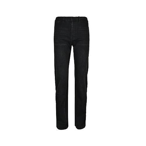 Gucci GG Monogram Straight-Leg Pants with Web Stripe