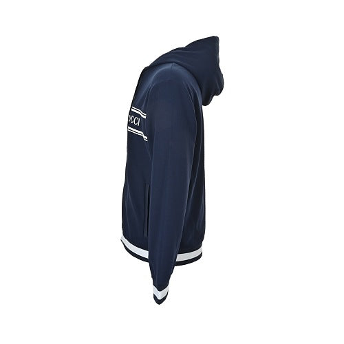 Gucci SS6000822 Zip-Up Hoodie – Navy Blue