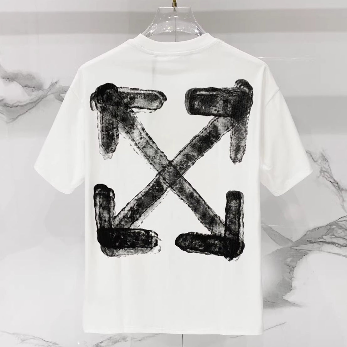OFF-Whlte Arrow logo print T-shirt#92