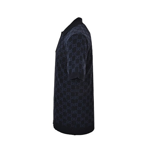 Gucci GG Jacquard Knit Polo Shirt