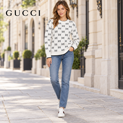 Gucci Unisex Jacquard Crewneck Sweater