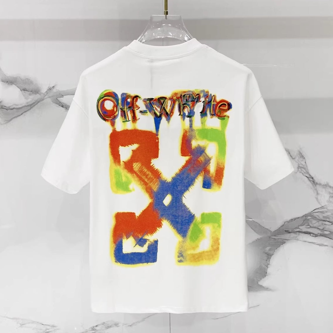OFF-Whlte Arrow logo print T-shirt#91