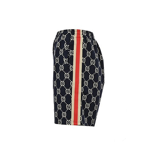 Gucci GG Monogram Shorts with Web Stripe