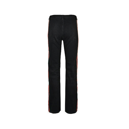 Gucci GG Monogram Straight-Leg Pants with Web Stripe