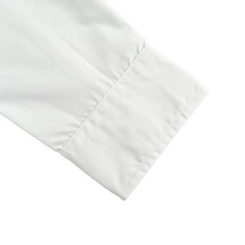 Gucci Anchor Embroidered Striped Cotton Long-Sleeve Shirt – White