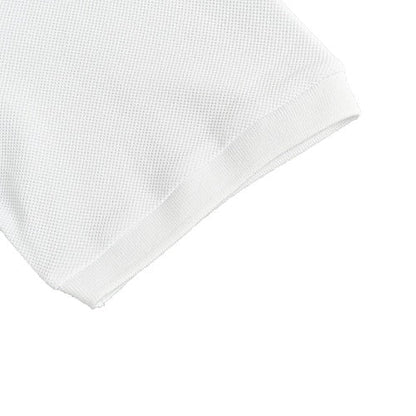 Gucci Embroidered Logo Polo Shirt — White Piqué