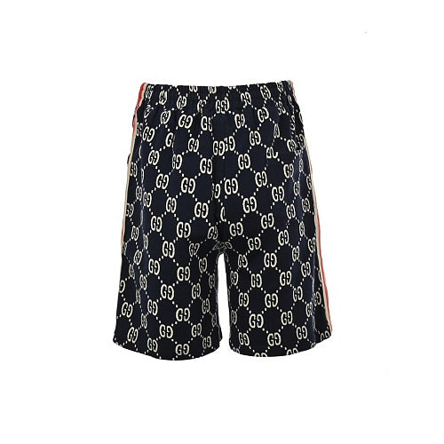 Gucci GG Monogram Shorts with Web Stripe