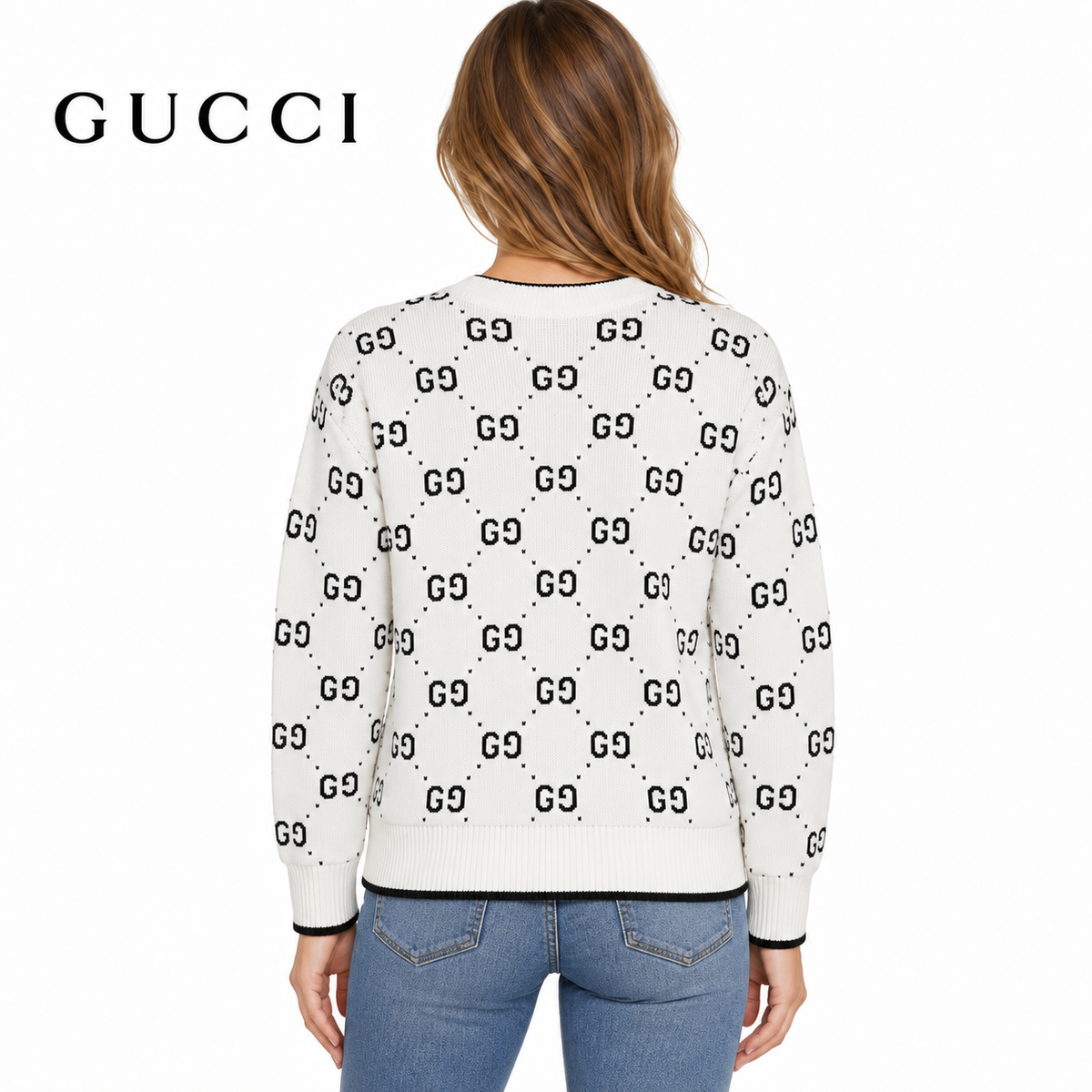 Gucci Unisex Jacquard Crewneck Sweater