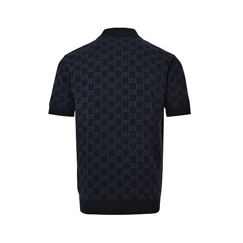 Gucci GG Jacquard Knit Polo Shirt