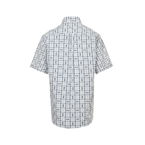 Gucci Signature Script Striped Cotton Long-Sleeve Shirt — Light Blue