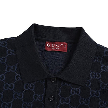 Gucci GG Jacquard Knit Polo Shirt