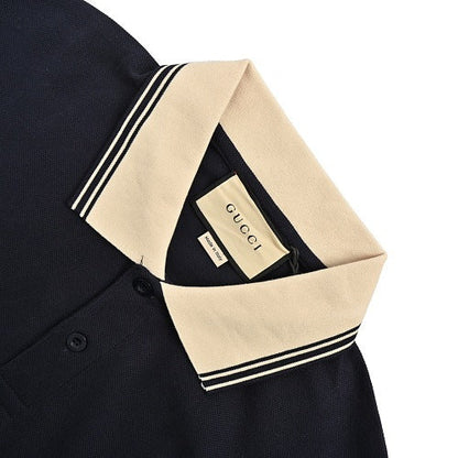 Gucci Interlocking GG Logo Polo Shirt – Navy