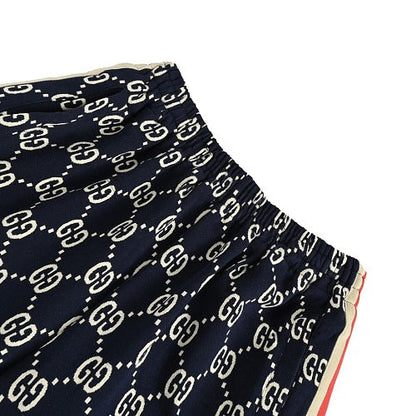 Gucci GG Monogram Shorts with Web Stripe