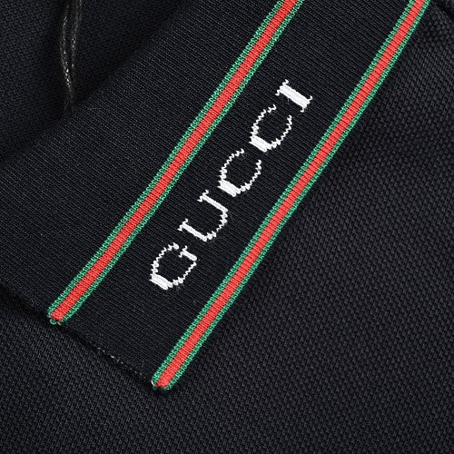 Gucci Web Stripe Tipped Polo Shirt
