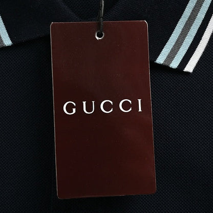 Gucci Logo Tipped Stripe Collar Polo Shirt