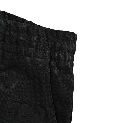 Gucci GG Monogram Shorts – Tonal Black with Web Drawstring