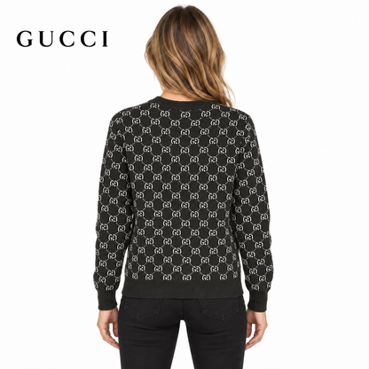 Gucci Unisex Double-G Jacquard Crewneck Sweater
