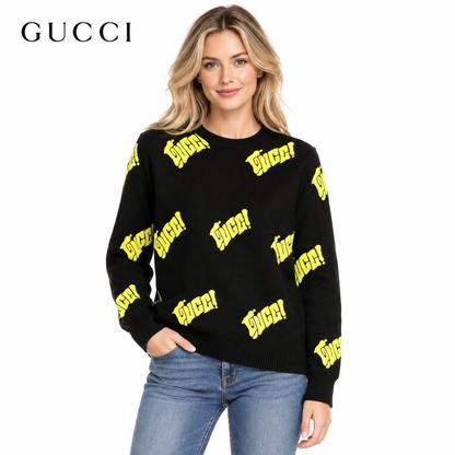 Gucci Unisex Jacquard Crewneck Sweater