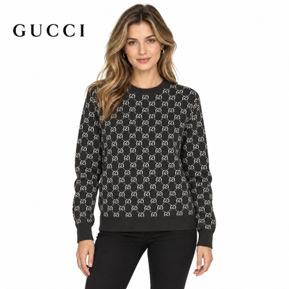 Gucci Unisex Double-G Jacquard Crewneck Sweater
