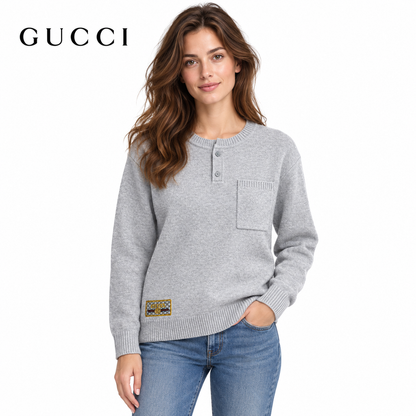 Gucci Unisex Embroidered Crewneck Sweater